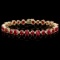 14k Gold 21.00ct Ruby 0.90ct Diamond Bracelet