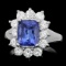 14k Gold 3.00ct Tanzanite 1.10ct Diamond Ring