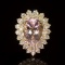 14K Gold 6.88ct Morganite 2.67ct Diamond Ring