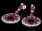 14k Gold 18.50ct Ruby 1.60ct Diamond Earrings