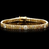 18k Yellow Gold 8ct Diamond Bracelet