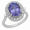 14K Gold 5.54ct Tanzanite 0.33ct Diamond Ring