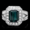 14k Gold 3.50ct Tourmaline 1.35ct Diamond Ring