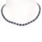 14K Gold 43.10ct Sapphire 1.51ct Diamond Necklace