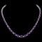 14k Gold 28.00ct Amethyst 1.40ct Diamond Necklace