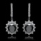 14K White Gold, 9.65cts Diamond Earrings