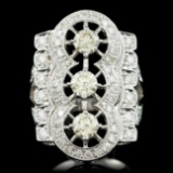 14k White Gold 2.7ct Diamond Ring