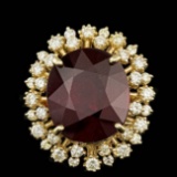 14k Yellow Gold 18.50ct Ruby 1.30ct Diamond Ring