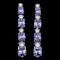 14k Gold 7ct Tanzanite 0.45ct Diamond Earrings