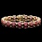 14k 15.00ct Tourmaline 0.80ct Diamond Bracelet