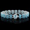 14k Gold 33.5ct Topaz 0.66ct Diamond Bracelet
