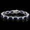 14k Gold 36.00ct Sapphire 1.55ct Diamond Bracelet