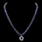 14k Gold 53.2ct Sapphire 1.20ct Diamond Necklace