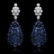 14K Gold 6.78ct Sapphire 0.68ct Diamond Earrings