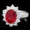 14k White Gold 3.50ct Ruby 1.00ct Diamond Ring