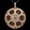 14K Gold 16.40ct Ruby 1.94ct Diamond Pendant