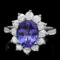 14k Gold 2.40ct Tanzanite 1.00ct Diamond Ring