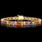 14k Y Gold 18ct Sapphire 1.80ct Diamond Bracelet