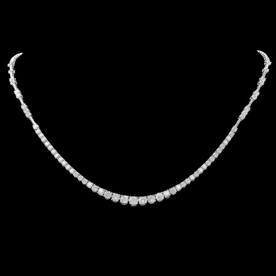 18k White Gold 5.80ct Diamond Necklace