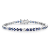 18K Gold 5.75ct Sapphire 0.84cts Diamond Bracelet