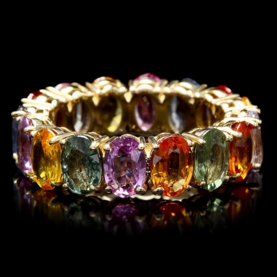 14k Yellow Gold 8.00ct Sapphire Ring