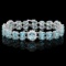 14k Gold 44.5ct Zircon 1.50ct Diamond Bracelet