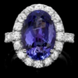 14k Gold 8.00ct Tanzanite 2.10ct Diamond Ring