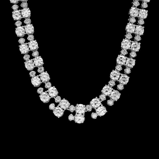 18k White Gold 24ct Diamond Necklace