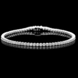 18k White Gold 3.00ct Diamond Bracelet