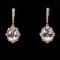 14K Gold 8.95ct Morganite 2.65ct Diamond Earrings