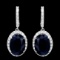 14k Gold 14ct Sapphire 1.50ct Diamond Earrings