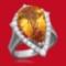 14K Gold 5.46ct Yellow Beryl 1.10ct Diamond Ring