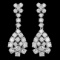 14k White Gold 2.80ct Diamond Earrings