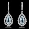 14k Gold 7.68ct Aquamarine 1.65ct Diamond Earrings