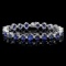 14k Gold 21.00ct Sapphire 1.70ct Diamond Bracelet