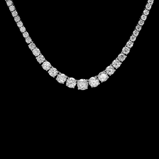 18k White Gold 13.00ct Diamond Necklace