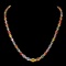 14k Gold 30.00ct Sapphire 1.20ct Diamond Necklace