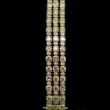 18K Gold 13.95ct Fancy Color Diamond 16.95ct Diamond Bracelet