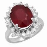 14K Gold 6.88ct Ruby 1.13ct Diamond Ring