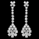 14k White Gold 3.30ct Diamond Earrings