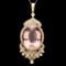 14k Gold 33.00ct Morganite 2.55ct Diamond Pendant