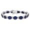 18K Gold 27.63ct Sapphire 1.41ct Diamond Bracelet