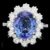 14k Gold 5.50ct Tanzanite 1.30ct Diamond Ring