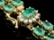 14k Gold 18ct Emerald 0.40ct Diamond Bracelet