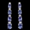 14k Gold 6.00ct Tanzanite 0.45ct Diamond Earrings