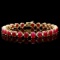 14k Gold 26.00ct Ruby 1.00ct Diamond Bracelet