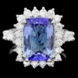 14k Gold 4.00ct Tanzanite 1.10ct Diamond Ring