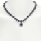 14K Gold 49.50ct Sapphire 1.70ct Diamond Necklace