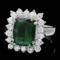 14k Gold 3.50ct Tourmaline 1.00ct Diamond Ring