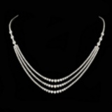 18k White Gold 12.60ct Diamond Necklace